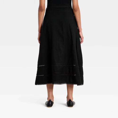 Women cutwork midi - cutwork,